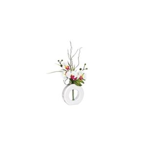 ATMOSPHERA Composition orchidée vase - 36 x 16 x 44 cm - Porcelaine - Blanc - Publicité