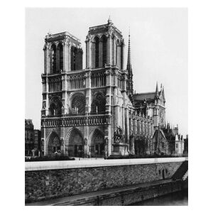 Artphotolimited Notre-Dame de Paris vers 1910 - Cadre galerie noir - 45x36 - Publicité