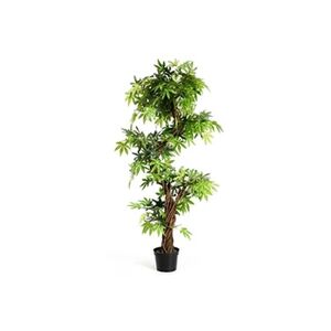 Giantex arbre artificiel vert 19 x 19 x 160cm avec pot plastique,coffre en bois massif,feuilles en PVC pour l'intérieur et l'extérieur - Publicité