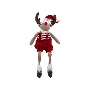 ATMOSPHERA Peluche Enfant Renne Salopette Soir 52cm Rouge - Publicité