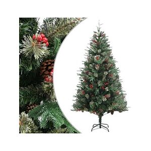 VIDAXL Sapin de Noël avec pommes de pin Vert 195 cm PVC et PE - Publicité