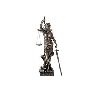 Parastone Statue en polyrésine Justitia Thémis de couleur bronze - Hauteur 73 cm - Largeur 25 cm - Profondeur 27 cm - Publicité