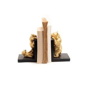 Amadeus Statue : Serre livre ours dorés - - Or - Résine - Publicité