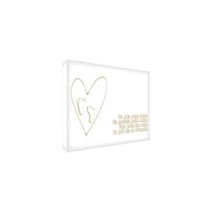 GENERIQUE Feel good art diamant dix doigts des mains et pieds bloc décoratif en acrylique transparent poli beige 10,5 x 7,4 x 2 cm - Publicité