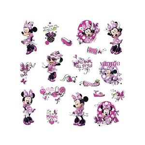 The Deco Factory Thedecofactory RMK2554SCS Stickers Disney Minnie Fashionista Roommates Repositionnables (19 Stickers), Vinyle, Multicolore, 104 x 26 x 2.5 cm - Publicité