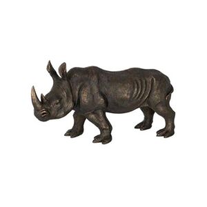 GENERIQUE Statuette Déco Rhinocéros 63cm Bronze - Publicité