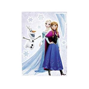 Komar Stickers géant Trio La Reine des Neiges Disney Elsa, Anna et Olaf qui sourient 50 x 70 cm - Publicité