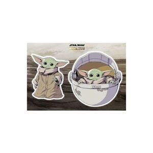 Komar Stickers Muraux géant Mandolorian Baby Yoda -The Child- Star Wars 50 x 70 cm - Publicité