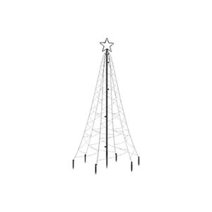 VIDAXL Sapin de Noël avec piquet Blanc froid 200 LED 180 cm - Publicité