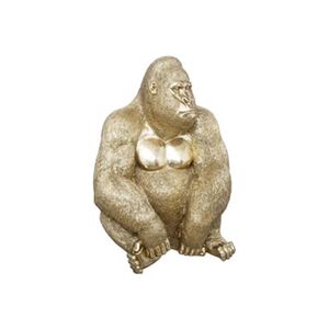 ATMOSPHERA Statuette gorille en résine - Doré - H 61 cm - Publicité
