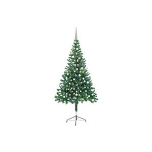 VIDAXL Arbre de Noël artificiel pré-éclairé/boules 150 cm 380 branches - Publicité