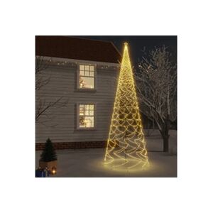 VIDAXL Sapin de Noël avec piquet Blanc chaud 3000 LED 800 cm - Publicité