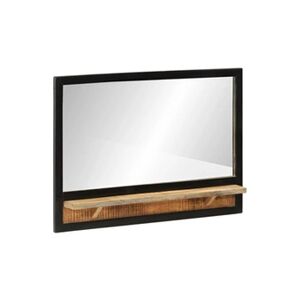 VIDAXL Miroir avec étagère 80x8x55 cm verre et bois massif manguier - Publicité