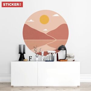 Sticker Rond Terracotta XXL (Hauteur 128cm, Largeur 128cm) - Publicité