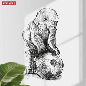 Sticker Football Elephant XXL (Hauteur 200cm, Largeur 122cm) - Publicité