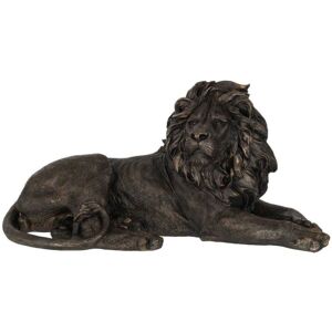 Paris Prix - Statuette Déco "lion Couché" 80cm Bronze - Publicité