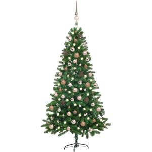 VIDAXL Arbre de No?l artificiel avec LED et boules 180 cm Vert - Publicité