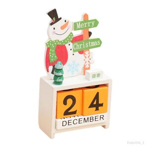 Calendrier de l' de Noël en bois 2023, décoration de table pour enfants Bonhomme de neige - Publicité