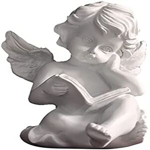 Statue de petit ange de lecture en résine, ornements décoratifs