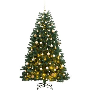 vidaXL Sapin de Noël artificiel articulé 300 LED et boules 240 cm - Publicité