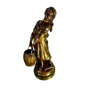 sculpture en bronze doré Cossette par Moreau médaille d'or - Publicité