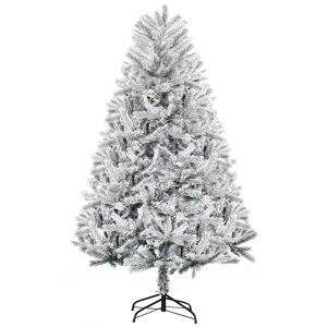 HOMCOM Sapin de Noël Artificiel enneigé 180 cm 521 Branches épines Imitation Nordmann Grand réalisme