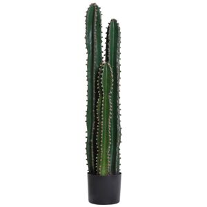 Outsunny Cactus Artificiel Grand réalisme Plante Artificielle Decoration Interieur Grande Taille dim. Ø 17 x 98H cm Vert