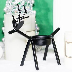 6Pcs / Set Adorable Deer Shape Elegent Style Bougeoir Décor Style Noël Party Beautiful Metal Gifts Candlelight For Household Decoration - Publicité