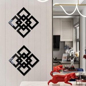 1 Set Wall Crafts Wall Sticker Auto-adhésif Eye-accrocheur Sticker Miroir en bois Photographie Prop - Publicité