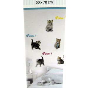 [L4991] - Planche de stickers  Un amour d Animaux  chats - 50x70 cm