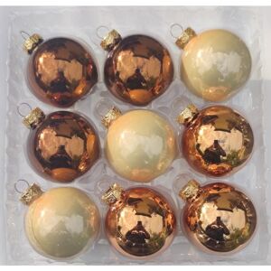 Lot de 18 Boules de Noel en VERRE Marron 6cm, Decoration Sapin de Noel - Publicité