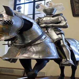 Armure de cheval médiévale et costume d armure de guerrier allemand du XVIe siècle - Armure de puissance - Fantaisie de haute qualité - LARP Cosplay - Publicité