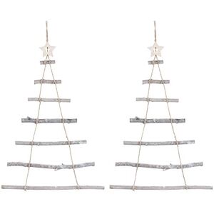 infactory 2 échelles décoratives en Bois en Forme de Sapin de Noël - Publicité