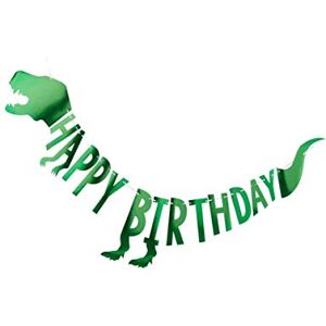 Ginger Ray Guirlande de fanions dinosaures verts « Happy Birthday » pour garçons 2 mètres - Publicité