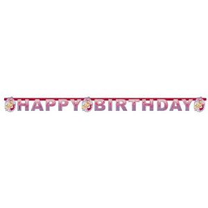 Amscan 552391 Guirlande Happy Birthday Barbie Chausseurs Rose - 180 x 15 cm - Publicité