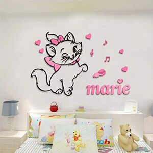 Yshell Bricolage Marie chat 3D stickers muraux stéréoscopiques pour chambres d'enfants cristal acrylique dessin animé chambre fond décoration murale 80 * 52 cm - Publicité