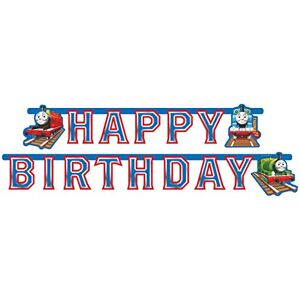 amscan 552163 Guirlande Happy Birthday Thomas et Friends 180 x 15 cm - Publicité