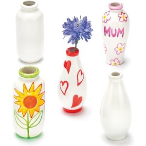 Baker Ross EC192 Mini Vases en Porcelaine Assortis - Publicité