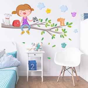 StarStick – Sticker enfant – Fille dans la branche du sapin T4 Gigante - Publicité