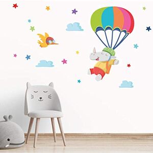 StarStick Rinoceronte parachute Stickers enfants décoratifs T4 Géant - Publicité
