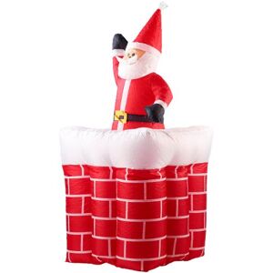 infactory Père Noël Gonflable avec cheminée, 180 cm - Publicité