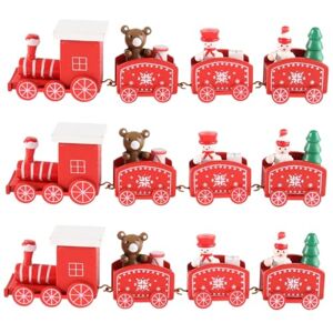 Cabilock 3 Pièces Train de Noël Goodies Noel Fournitures de fête pour Les Enfants décor de gâteau de Train Ornement Jouet décor de gâteau de fête Fourniture de fête Former - Publicité