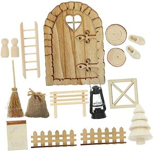 TOYANDONA 1 Jeu Ornements De Jardin De Fées Accessoires Mini-village Mini Sapin De Noel Meubles De Maison De Fée Mini Portes De Fées Petit Sapin De Noel Sapin De Noël Bois Maison De Poupée - Publicité