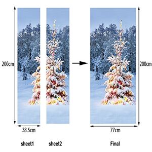 xcdz Stickers muraux porte de sapin de noel - Publicité