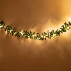 Guirlande de Noel avec minuterie, 5 m, 80 LED lumiere blanche chaude