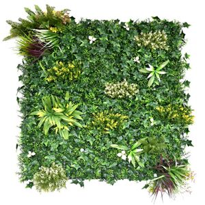 Mur vegetal artificiel - Balade printaniere - Interieur et exterieur - 1m x 1m