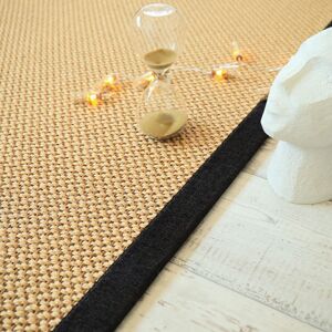 250x350 Tapis naturel en Sisal - Slow dore - Ganse chenille brun chine