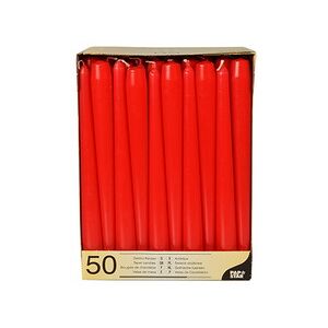 Papstar Bougie de chandelier, 22 mm, en pack de 50, rouge Bleu arctique