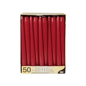 Papstar Bougie de chandelier, 22 mm, pack de 50, bordeaux Baies