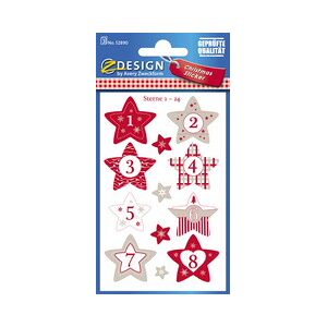 Avery Zweckform ZDesign Stickers calendrier de l'Avent - Lot de 10